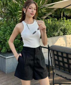 Quần short kaki ống rộng